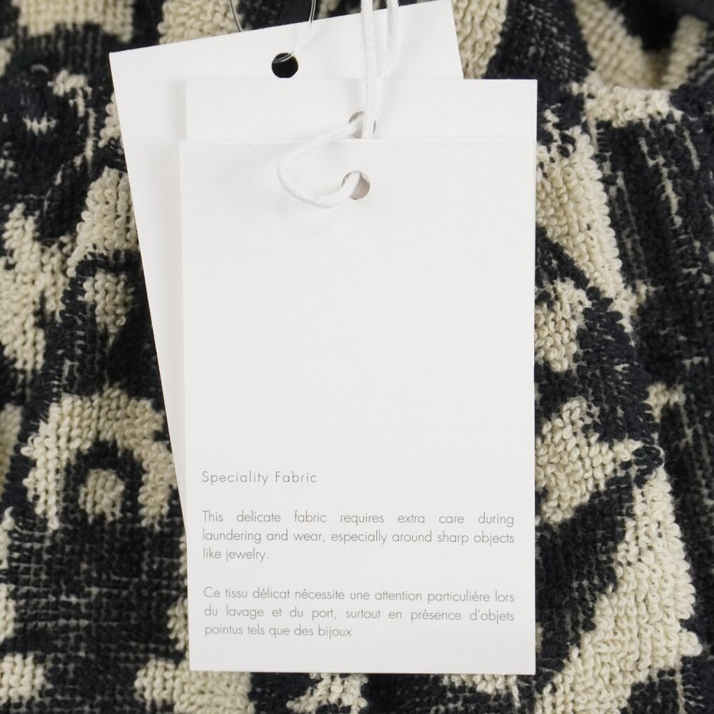 Zimmermann Rhiannon Cotton Terry Mini Dress in Black/Cream Size US 8 (NWT) - Picture 11 of 12
